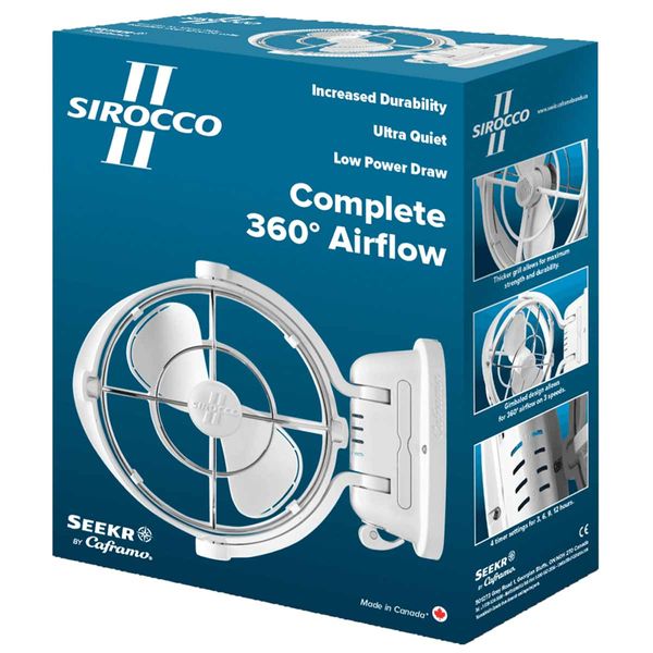 Caframo Sirocco 2 Fan 12/24V White