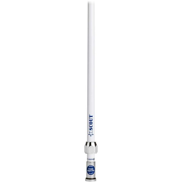 Scout Quick 2 3db VHF Fibreglass Antenna 1.5M with 5M Cable (White)