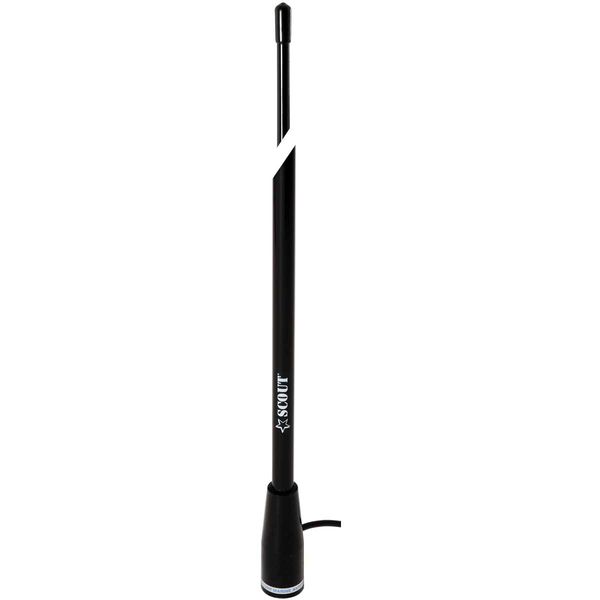 Scout KS-115 AM/FM Fibreglass Antenna 1.5M (5') with 4M Cable (Black)