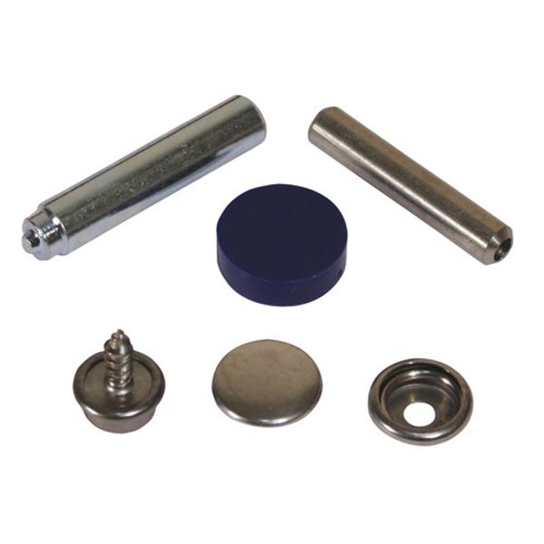 AG Press Stud Kit Fabric/Wood Nickel Plated 16mm x 10 Sets/Kit