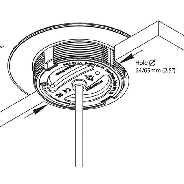 Scanstrut ROKK Wireless Charger (Surface Mount / 12V & 24V)