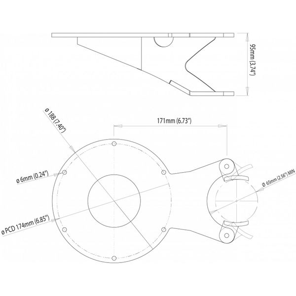 Scanstrut CAM-MM-02 Camera Mast Mount for Sail Boats