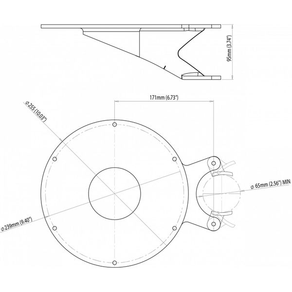 Scanstrut CAM-MM-03 Camera Mast Mount for Sail Boats