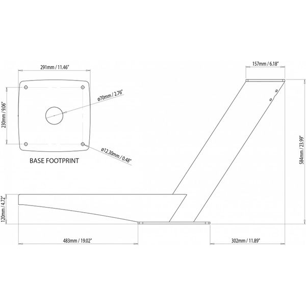 Scanstrut DPT-OA Open Array Radar Mount Dual PowerTower