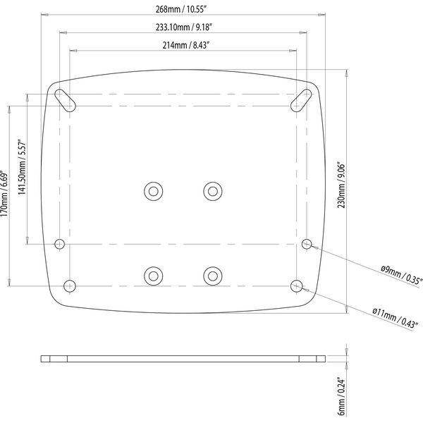 Scanstrut DPT-R-PLATE-01 Radar Mounting Plate for PowerTower