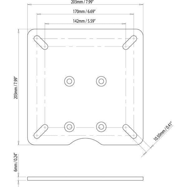 Scanstrut DPT-R-PLATE-02 Radar Mounting Plate for PowerTower