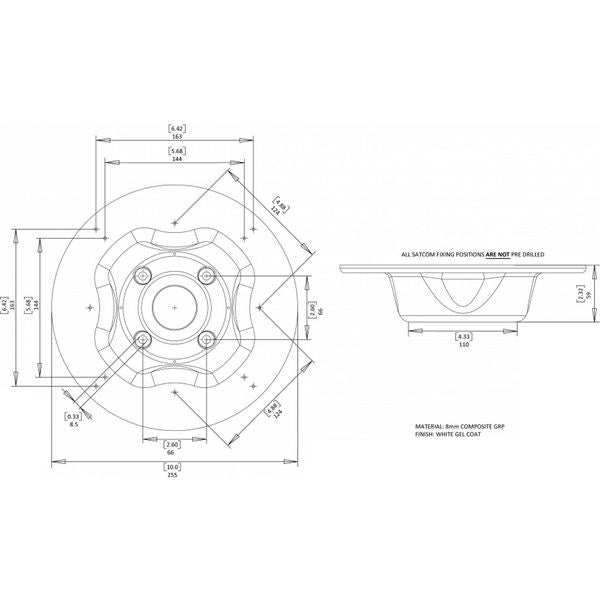 Scanstrut SC30 Satcom Antenna Mount for KVH Intellian Raymarine Cobham