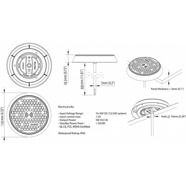 Scanstrut Bezel Accessory for Scanstrut ROKK Wireless Chargers