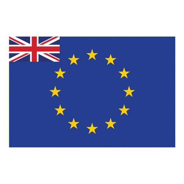 Flag European Community + Union Jack (30 x 45cm)