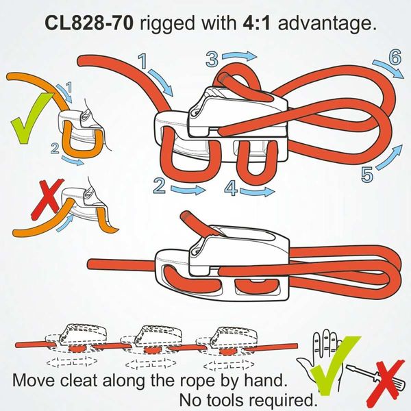 Clamcleat 3-4mm Aero Base with C270AN Cleat