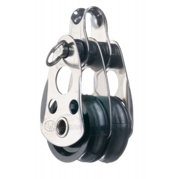 RWO 25mm Block Double Open & Shackle - 8mm Rope