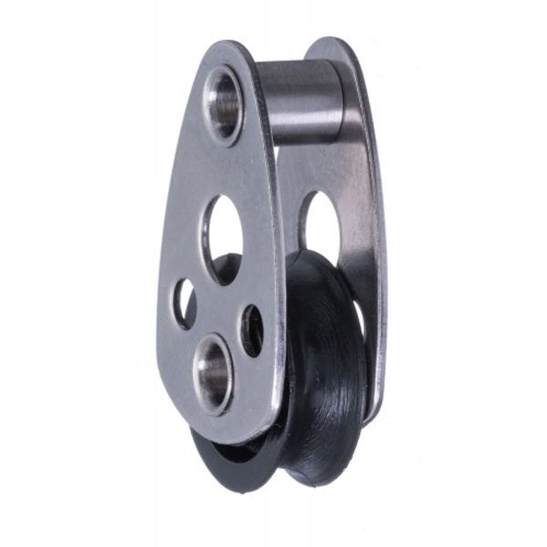 RWO SS Micro Block Single 17mm Acetal Sheave with Hollow Spacer Head