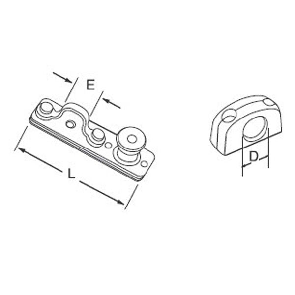 RWO Fairlead Slide & 5mm Swivel 62mm Long