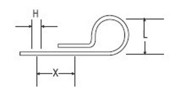 RWO Stainless Steel Clip Eye Mount H/D (x2)