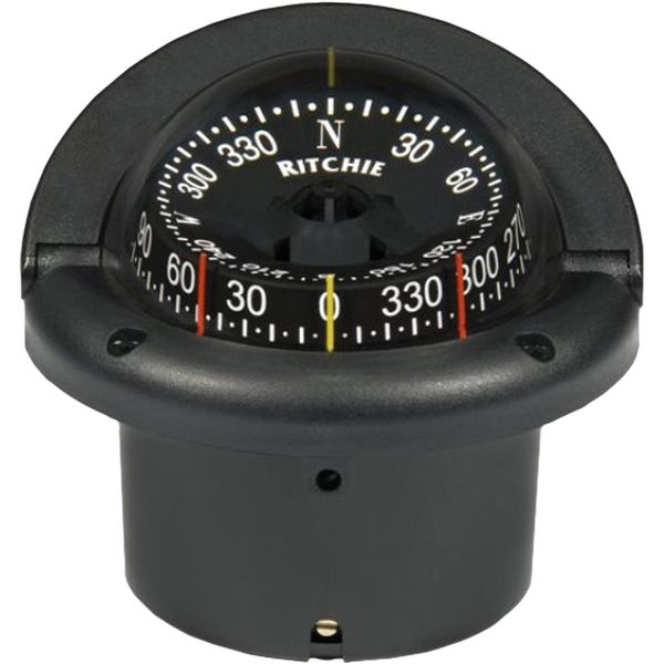 Ritchie Compass Helmsman HF-743 Combi Dial (Black / Flush Mount)