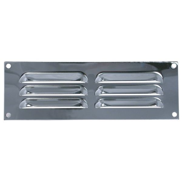 AG Hooded Louvre Vent Chrome 9" x 3"