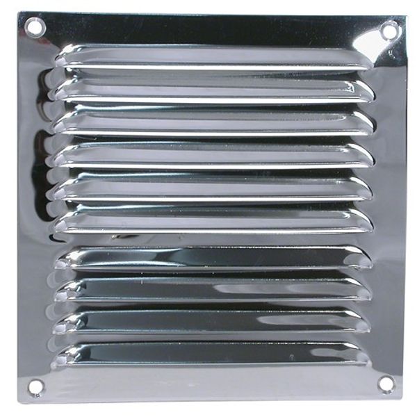 AG Hooded Louvre Vent Chrome 6" x 6"