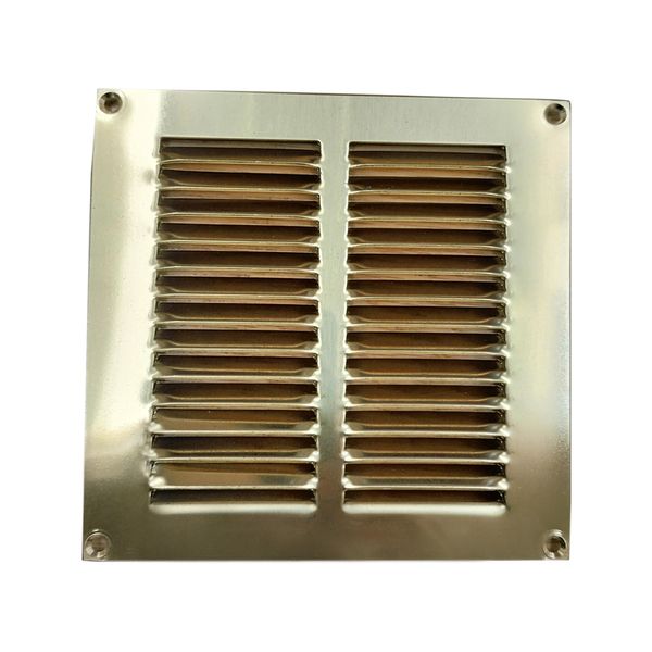 AG Return Air Grill Vent Brass Square 6" x 6"