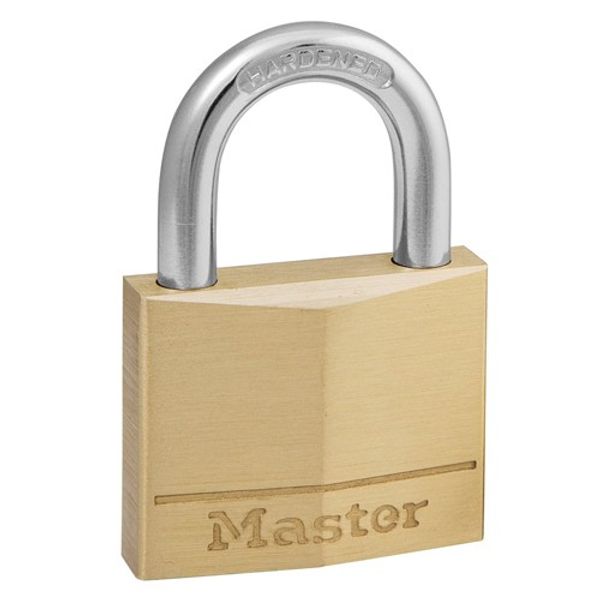 Masterlock Padlock Brass 40mm Steel Shackle (2 Pack)