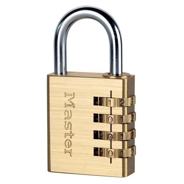 Masterlock Padlock Brass Finish 40mm Combination