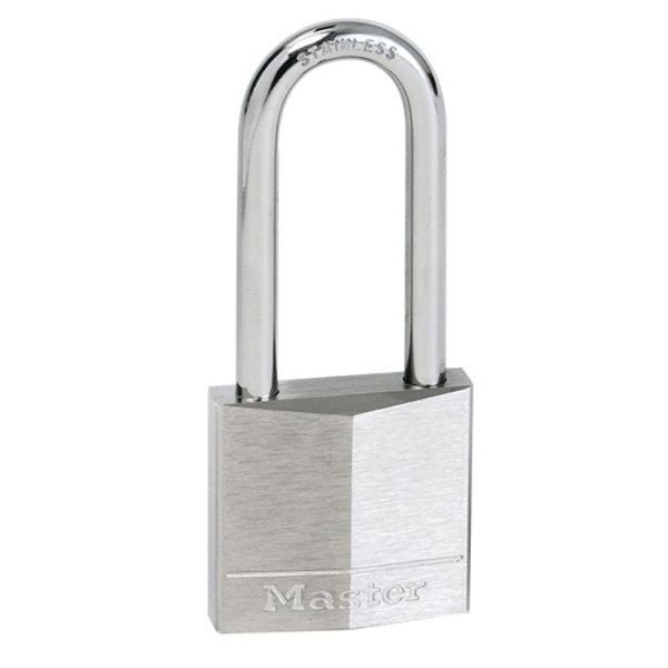 Masterlock Padlock Nickel Brass 40mm SS Long Shackle