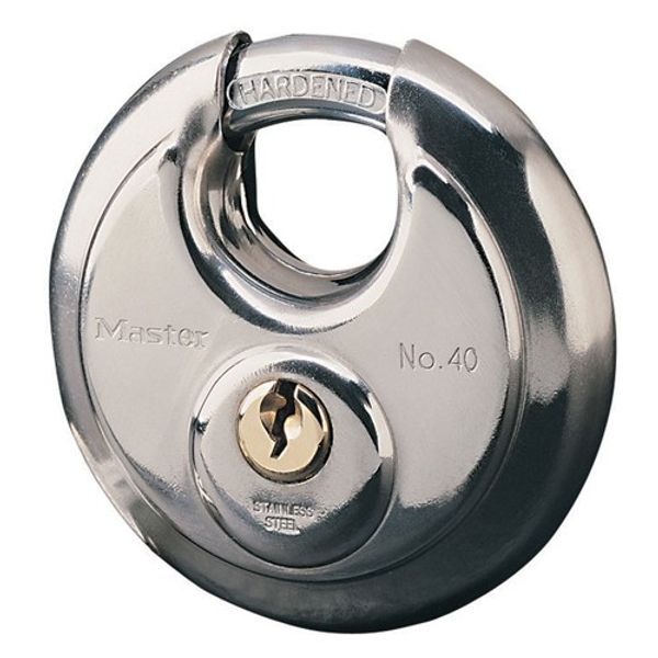 Masterlock Padlock SS 70mm Diameter Disc Steel Shackle