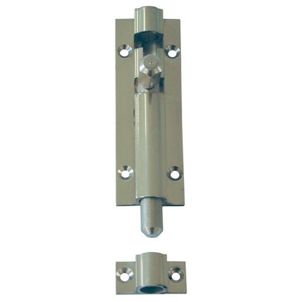 AG Barrel Bolt Straight 4" Chromed Brass