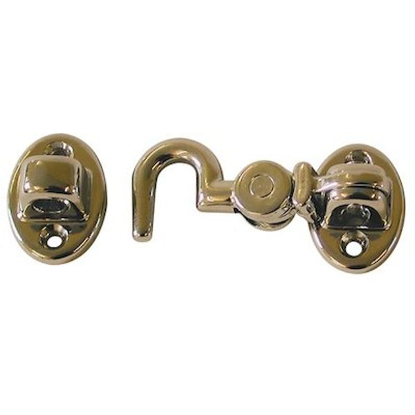 AG Silent Cabin Hook 2-1/2" Polished Brass Packaged