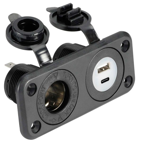 Osculati Lighter Socket + USB Plug with A+C Type Sockets