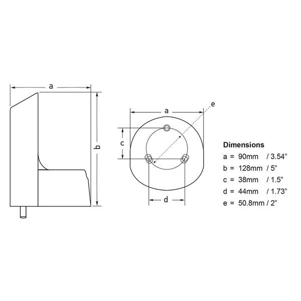 Hella NaviLED PRO Deck Mount Adaptor White