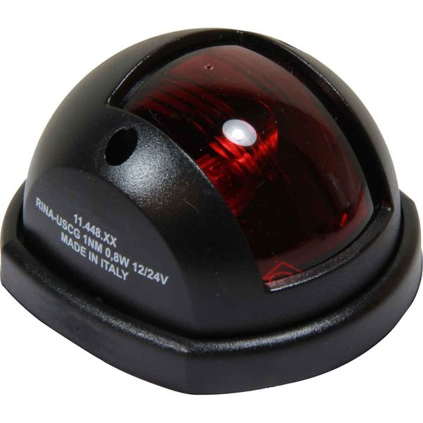 Osculati Port Red LED Navigation Light (Black Case / 12V)