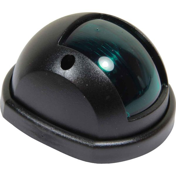 Starboard Green LED Navigation Light (Compact / Black / 12V & 24V)