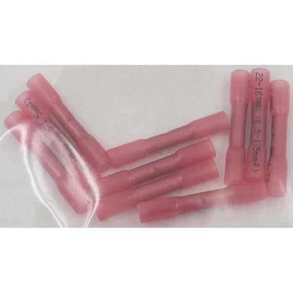 AMC Heat Shrink Terminal Thro' Connector Red (10)