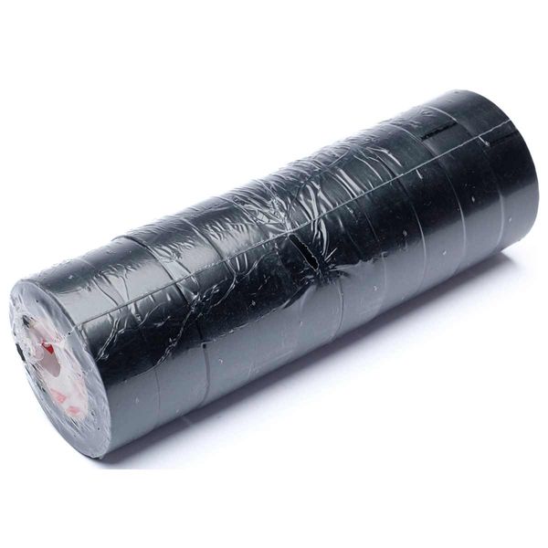 AMC Self Adhesive PVC Tape 19mm x 20m Black (10)