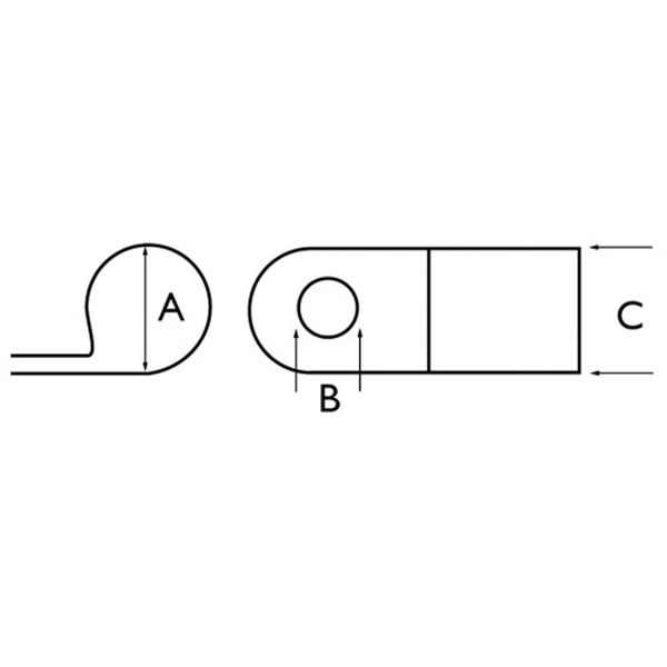 AMC Nylon P Clips 7.8mm Max Diameter (50)