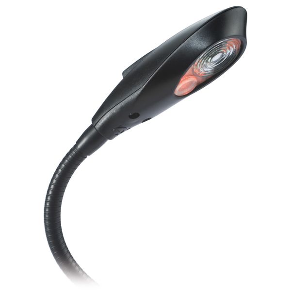 Quick Shark Flexi Reading Light Black 10-30V 1.5W Day/Red LED (Switch)