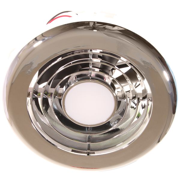 AG Extractor Fan and Light 12V White Chrome