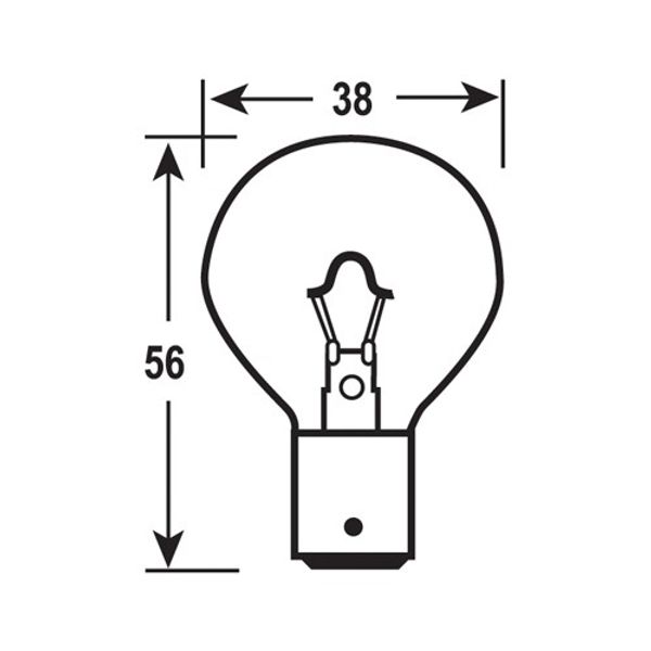 Ring Bus Bulb 12V 12W BA15D Each