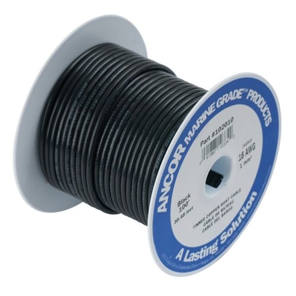 Ancor Tin Cable 1 Core 30m/100 Black 14 AWG