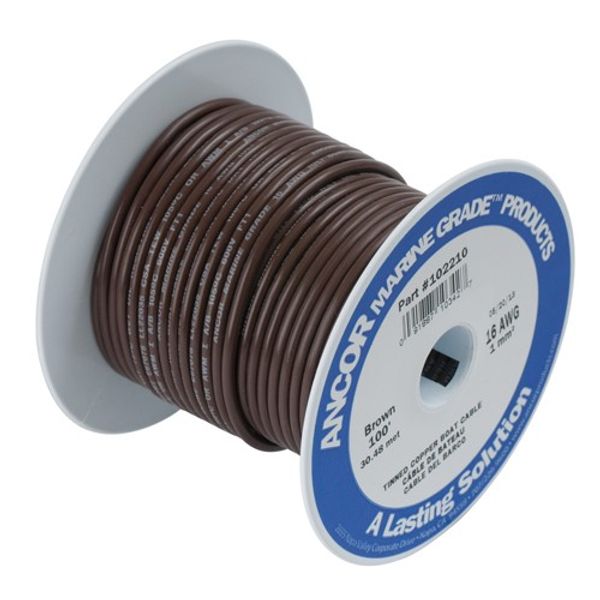 Ancor Tin Cable 1 Core 30m/100 Brown 14 AWG