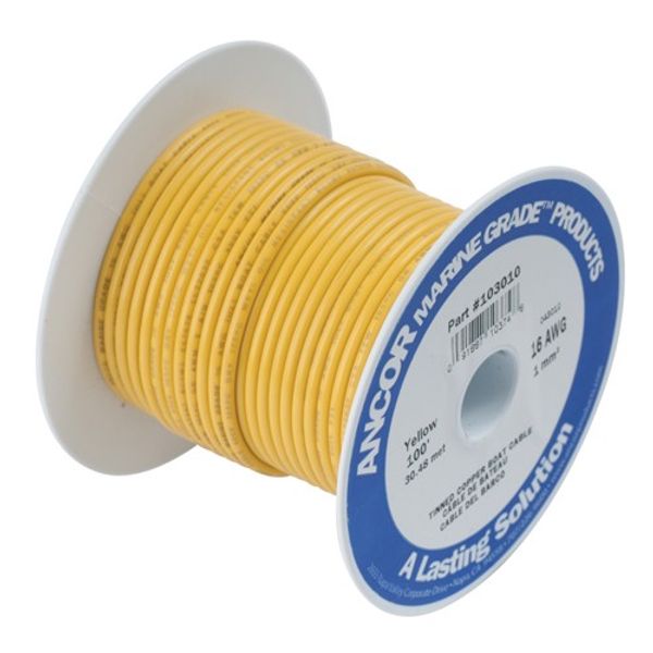 Ancor Tin Cable 1 Core 30m/100 Yellow 10 AWG