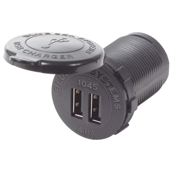 Blue Sea 12/24V 2 USB Charger Socket Mount