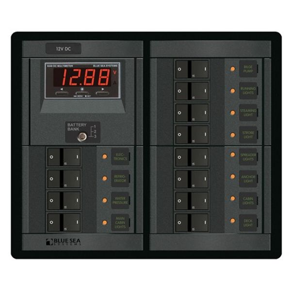 Blue Sea 360 DC Circuit Breaker Panel 12 Position + Multi