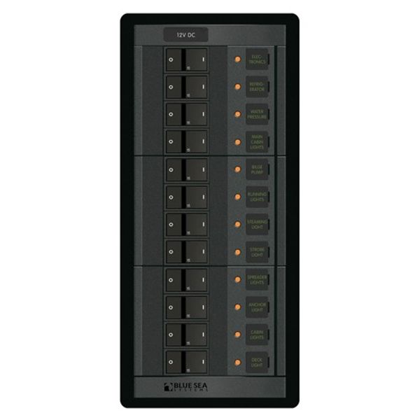 Blue Sea 360 DC Circuit Breaker Panel 12 Position (15A)