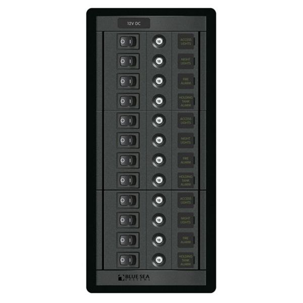 Blue Sea 360 DC Circuit Breaker Panel 12 Position (10A)