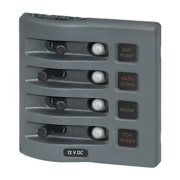 Blue Sea 4-Position IP67 Waterproof V/H Panel Grey