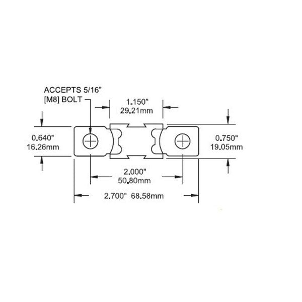 Blue Sea Fuse Mega 100 Amp