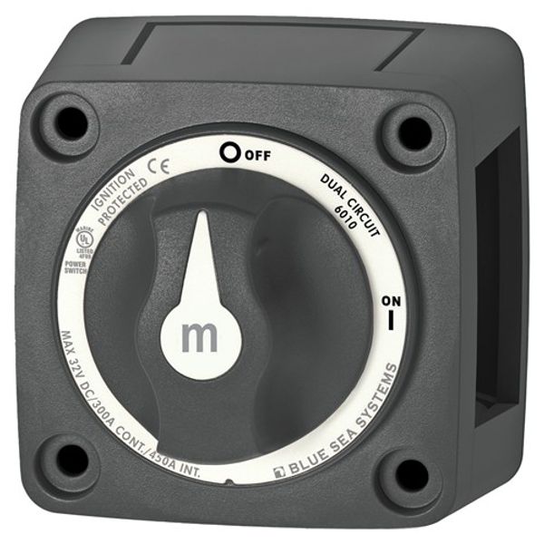 Blue Sea Battery Switch M Dual Circuit Black