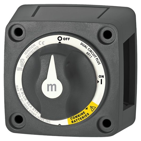 Blue Sea M Series Dual Plus Battery Switch Black