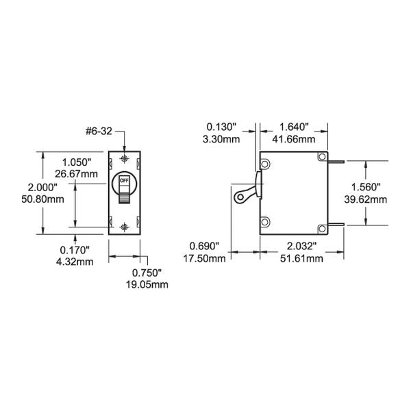 Blue Sea Circuit Breaker 10A Black